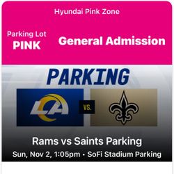 Rams VS Saints PINK PARKING
