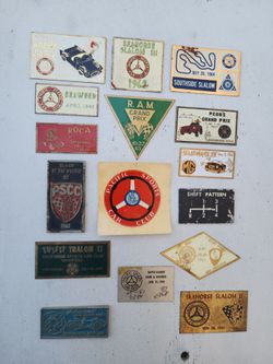 Vintage 1960s Pacific Sports car club plaques