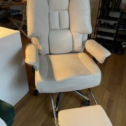 Beige Leather Office Chair $100 obo