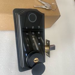 Smart Door Lock with Fingerprint , Keypad, Card, Key and App Control Deadbolt