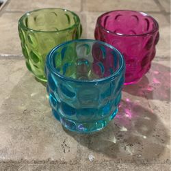 BUBBLE TEXTURE GLASS VOTIVE Holders 