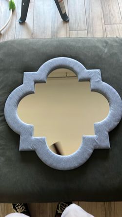 Quatrefoil Wall Mirror denim color