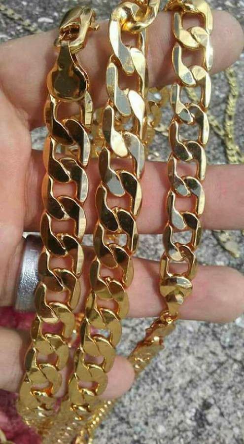 Figaro and Cuban 24" costume jewelry chains