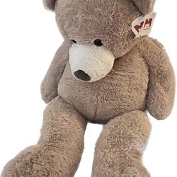 Valentines Gift Teddy Bear Stuffed Animal 4 feet Big Brown Stuffed Bear,47 inches Giant 