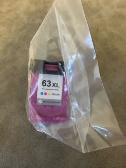 New Genuine HP 63XL Tri-Color Ink Cartidge In Plastic Bag.
