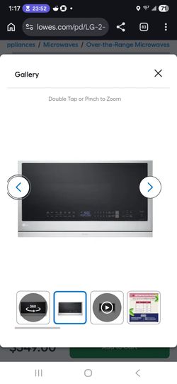 LG ExtendaVent 2.1-cu ft Over-the-Range Microwave