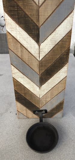 Boho Wood Wall Candle Holder