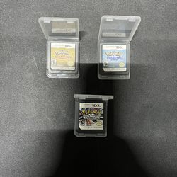 •Pokemon (Bundle) HeartGold SoulSilver & Platinum Version For Nintendo DS (Take All For 75$) (15$ Off)