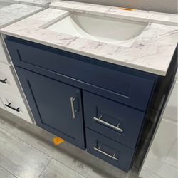 Bathroom Vanity 30” Blue