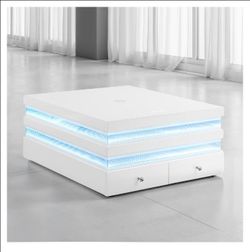 Coffee table Bluetooth LED storage