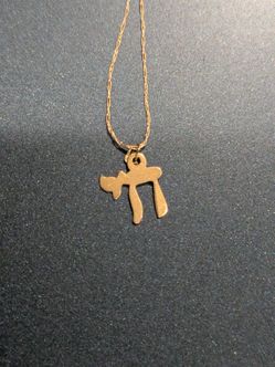 Gold Chai Symbol Pendant Necklace