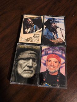 Willie Nelson Cassette Tape Collection - Spirit, Standard Time, Stardust, and Te