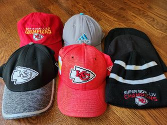 for 4 Ball Caps ~ Chiefs NFL/KC Chiefs ~ Adidas + BONUS Beanie Hats (3)