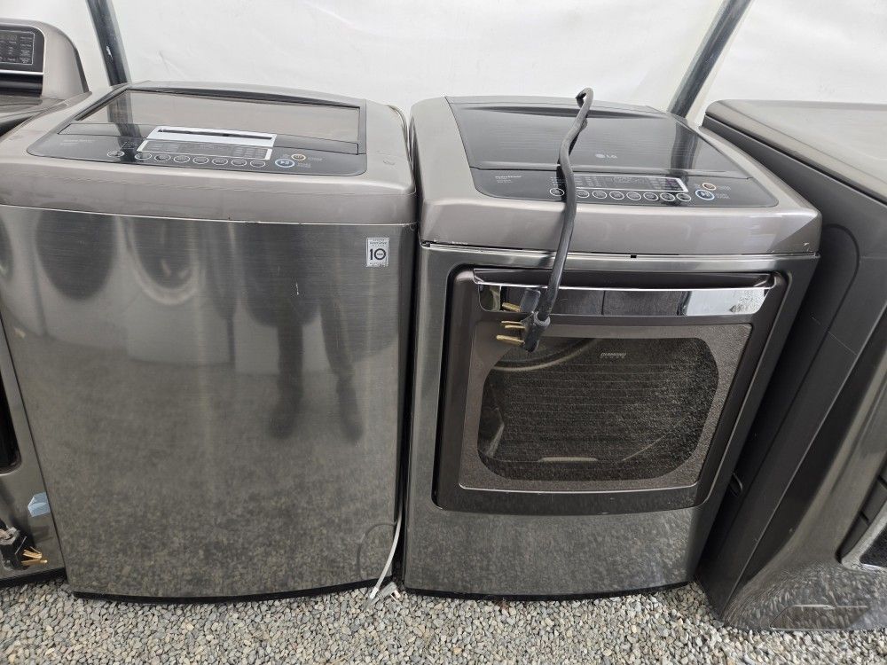 Lg Washer And Dryer Set Electric Topload 30-day Warranty