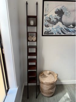 Modern Wood and Metal CD Rack / Display Rack