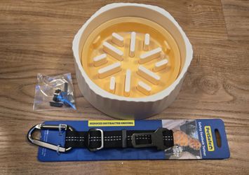 Dog Bundle! Slow-Feeder Bowl and Seatbelt Tether - NEW