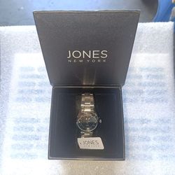 Jones New York Anna Watch JNYW2419L Women Silver Stainless Steel NWT 