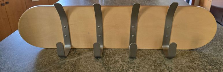 Skateboard Coat and Cap Rack