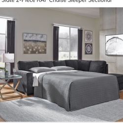Altari Slate 2-Piece RAF Chaise Sleeper Sectional