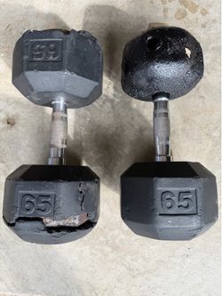 65lb dumbbells 30$