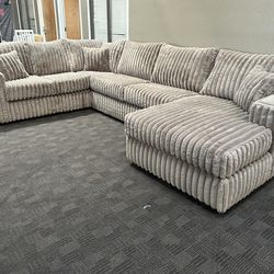 Cocoa brown large comfy sectional sofa