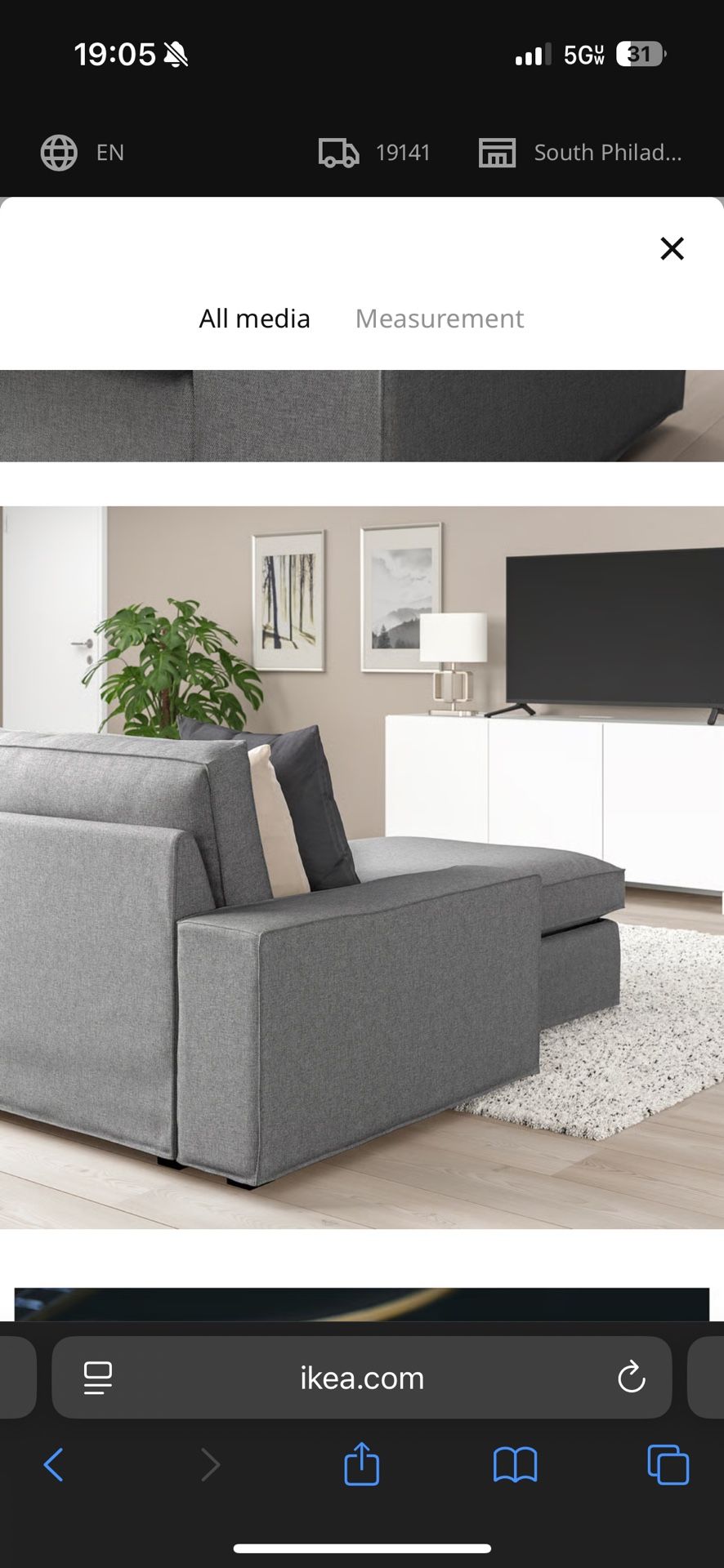 IKEA Chase Sofá With Storage