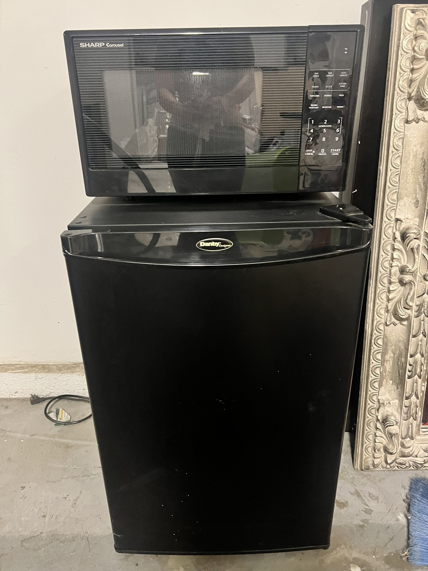 Microwave And Mini Fridge In Great Condition