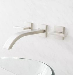 Ultra Wall-Mount Bathroom Faucet - Brushed Nickel