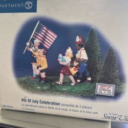 Department 56 Snow Village, Fourth Of July Celebration Three Piece Set
