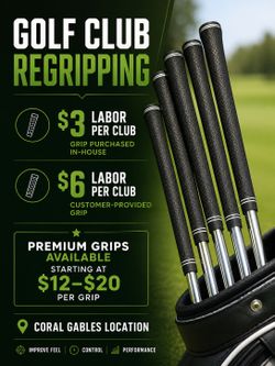 Professional Golf Club Regripping – Coral Gables