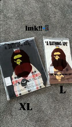 2 burberry M and XL 1 white bape L