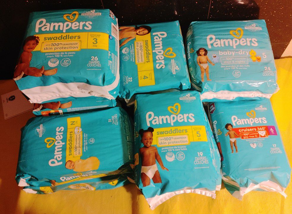 Pampers Mixed Size Available: N, 1,, 5 