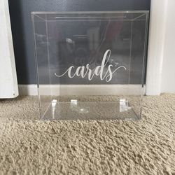 Clear Acrylic Card Box with Slot