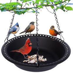 “New”Hanging Bird Feeder W/drainage Holes(12” Black&brown)retail$25