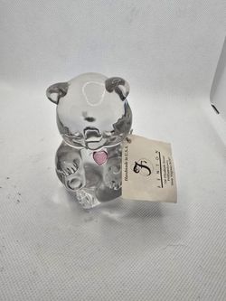 Fenton October Bear. Tag And Sticker. Super Cute 