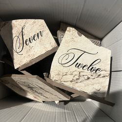1-17 Wedding Table Numbers