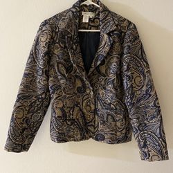 Coldwater Creek Colorful Paisley Blazer