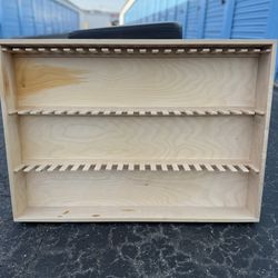 Wooden wall mount tube paint holder