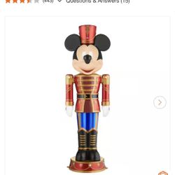5 ft. LED Holiday Mickey Mouse Nutcracker Holiday Yard Decoration Y47