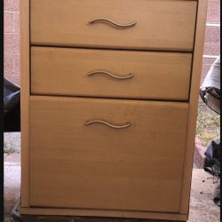 Wooden 3-drawers Cabinet. Please Read Description.