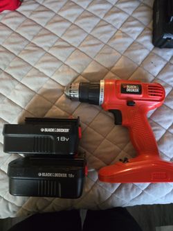 Black & Decker 18V Cordless Drill with 2 Batteries