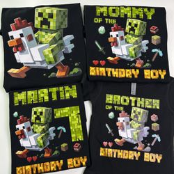 Minecraft Birthday Shirts / Playeras Personalizas 
