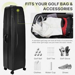 0971d  Hard Case Golf Travel Bag with Wheels - PC Hard Shell Design Waterproof, Durable & Large Capacity - Golf Travel Case for Golf Clubs Ultimat