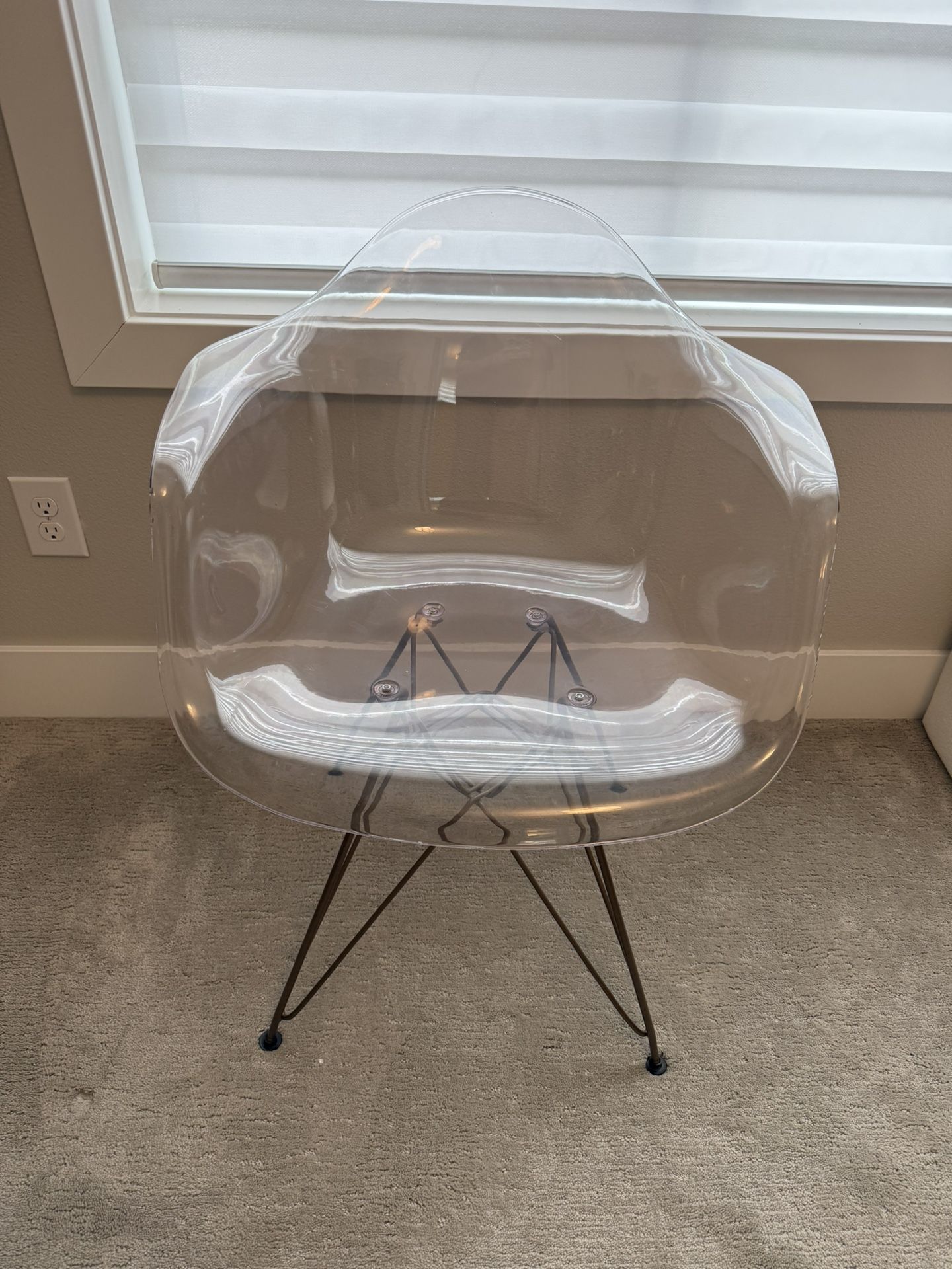 Acrylic office chair/make up chair