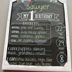 First Birthday Chalkboard