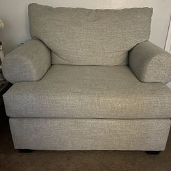 Gray Oversized Arm Chair 