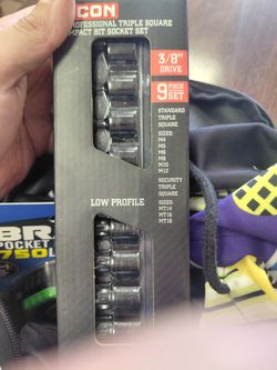 Icon 9-Piece Triple Square Bit Socket Set