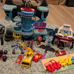 Bunch Of Toys - Superheroes Cars Cube Cop Car  Batman Captain America Spiderman Mini Cube Sensory Toy