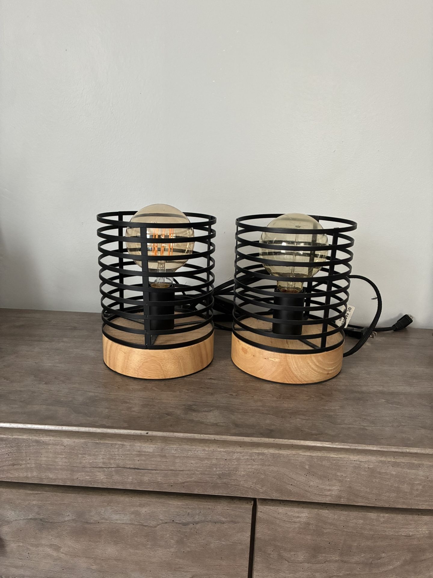 Matching Lamps (Amber Bulbs)