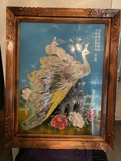 Peacock Mirror Painting